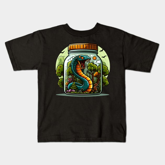 Cobra King Kids T-Shirt by Bentonhio